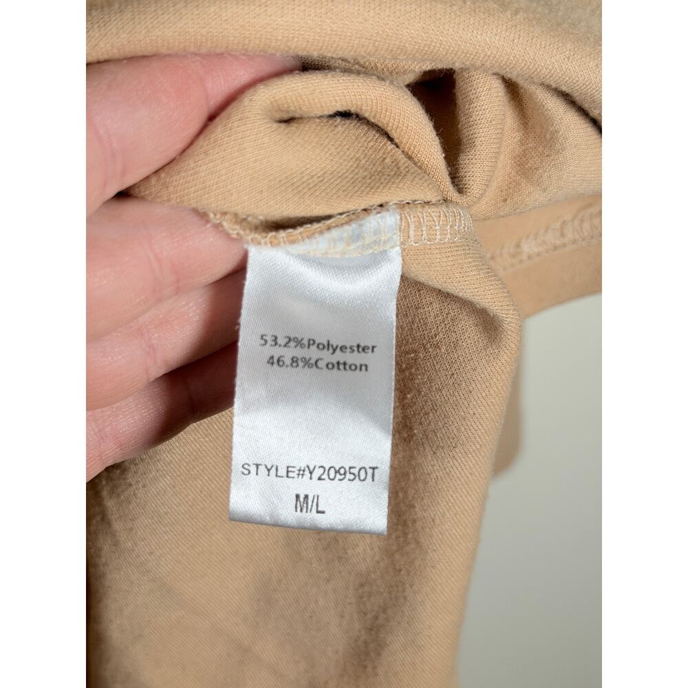 TUCKERNUCK x POMANDER PLACE Easy Polo Swing Sweatshirt Tan Sz M/L $138 {OO40} - Picture 6 of 6